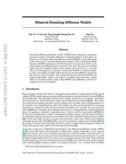 Bilateral Denoising Diffusion Models