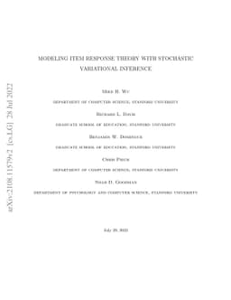 Modeling Item Response Theory with Stochastic Variational Inference