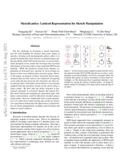 SketchLattice: Latticed Representation for Sketch Manipulation