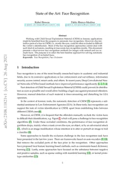 State of the Art: Face Recognition