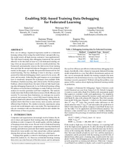 Enabling SQL-based Training Data Debugging for Federated Learning