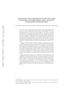 H2OPUS-TLR: High Performance Tile Low Rank Symmetric Factorizations
  using Adaptive Randomized Approximation
