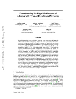Understanding the Logit Distributions of Adversarially-Trained Deep
  Neural Networks
