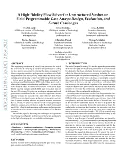A High-Fidelity Flow Solver for Unstructured Meshes on
  Field-Programmable Gate Arrays