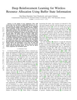 Deep Reinforcement Learning for Wireless Resource Allocation Using
  Buffer State Information