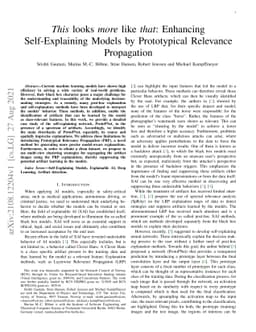 This looks more like that: Enhancing Self-Explaining Models by
  Prototypical Relevance Propagation