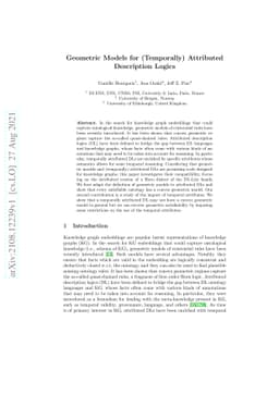 Geometric Models for (Temporally) Attributed Description Logics