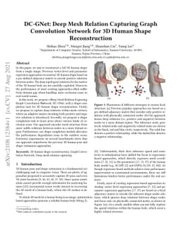 DC-GNet: Deep Mesh Relation Capturing Graph Convolution Network for 3D
  Human Shape Reconstruction