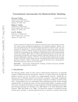 Convolutional Autoencoders for Reduced-Order Modeling