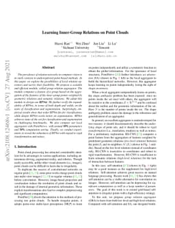 Learning Inner-Group Relations on Point Clouds