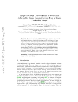 Image-to-Graph Convolutional Network for Deformable Shape Reconstruction
  from a Single Projection Image