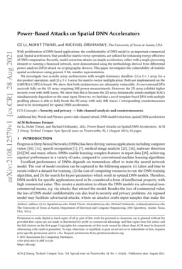Power-Based Attacks on Spatial DNN Accelerators