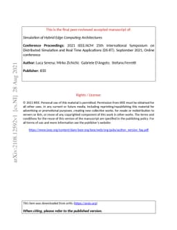 Simulation of Hybrid Edge Computing Architectures
