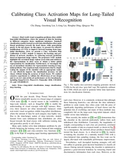 Calibrating Class Activation Maps for Long-Tailed Visual Recognition