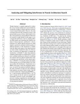 Analyzing and Mitigating Interference in Neural Architecture Search
