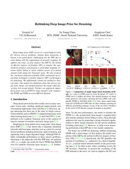 Rethinking Deep Image Prior for Denoising