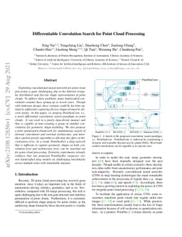 Differentiable Convolution Search for Point Cloud Processing