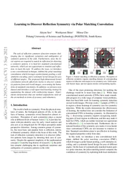 Learning to Discover Reflection Symmetry via Polar Matching Convolution