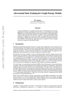 Adversarial Stein Training for Graph Energy Models