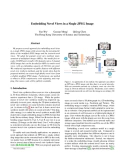 Embedding Novel Views in a Single JPEG Image
