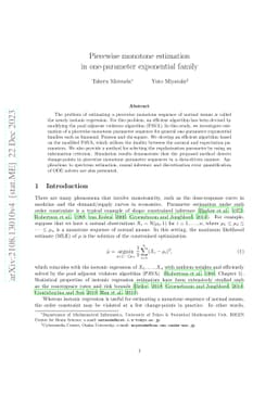 Piecewise monotone estimation in one-parameter exponential family