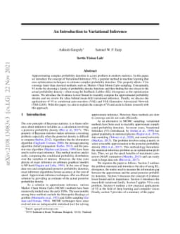 An Introduction to Variational Inference