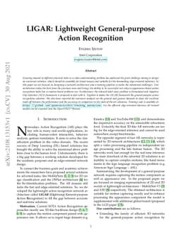 LIGAR: Lightweight General-purpose Action Recognition