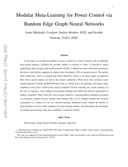 Modular Meta-Learning for Power Control via Random Edge Graph Neural
  Networks