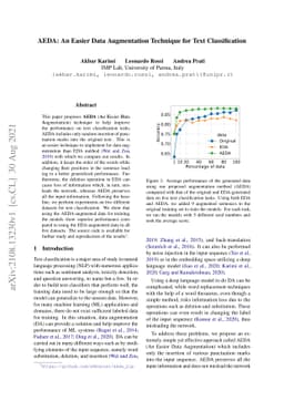 AEDA: An Easier Data Augmentation Technique for Text Classification