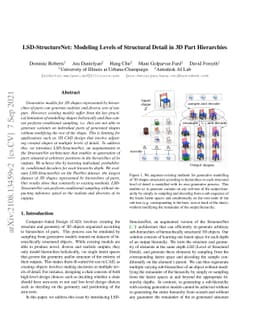 LSD-StructureNet: Modeling Levels of Structural Detail in 3D Part
  Hierarchies
