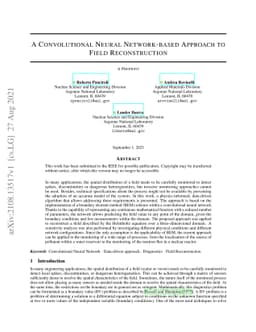 A Convolutional Neural Network-based Approach to Field Reconstruction