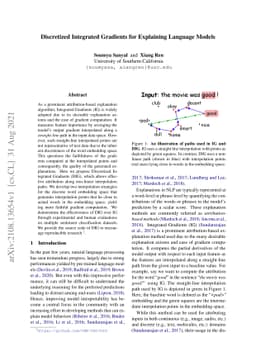 Discretized Integrated Gradients for Explaining Language Models