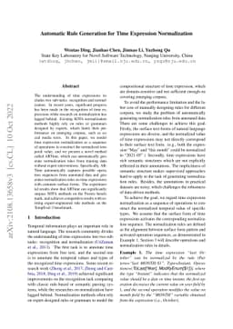 Automatic Rule Generation for Time Expression Normalization