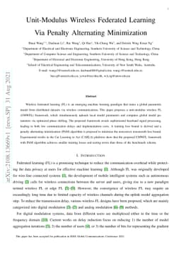 Unit-Modulus Wireless Federated Learning Via Penalty Alternating
  Minimization