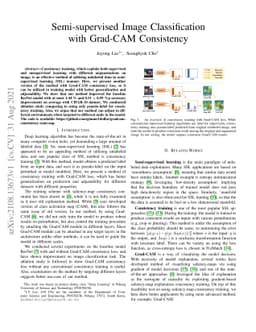Semi-supervised Image Classification with Grad-CAM Consistency