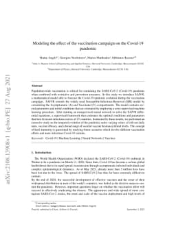 Modeling the effect of the vaccination campaign on the Covid-19 pandemic