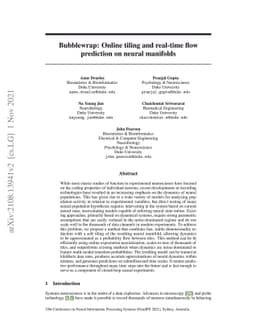 Bubblewrap: Online tiling and real-time flow prediction on neural
  manifolds