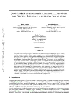 Quantization of Generative Adversarial Networks for Efficient Inference:
  a Methodological Study
