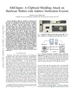 EthClipper: A Clipboard Meddling Attack on Hardware Wallets with Address
  Verification Evasion