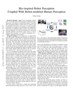 Bio-inspired robot perception coupled with robot-modeled human
  perception