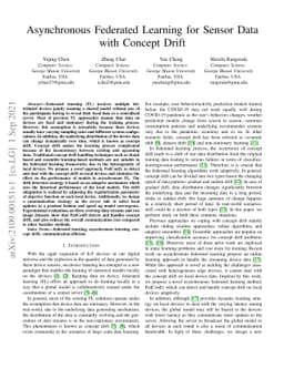 Asynchronous Federated Learning for Sensor Data with Concept Drift