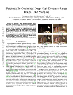 Perceptually Optimized Deep High-Dynamic-Range Image Tone Mapping
