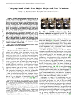 Category-Level Metric Scale Object Shape and Pose Estimation