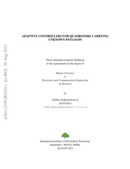 Adaptive Controllers for Quadrotors Carrying Unknown Payloads