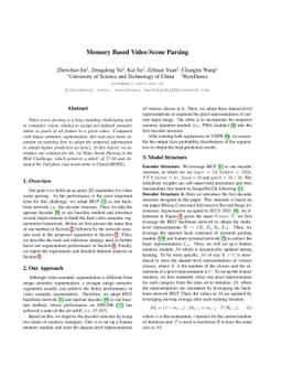 Memory Based Video Scene Parsing