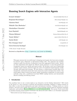 Boosting Search Engines with Interactive Agents