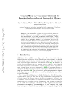 TransforMesh: A Transformer Network for Longitudinal modeling of
  Anatomical Meshes