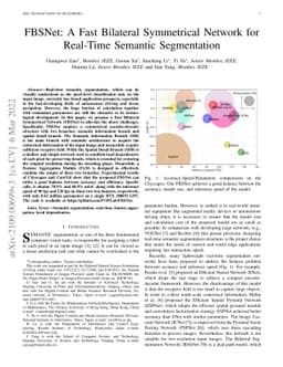 FBSNet: A Fast Bilateral Symmetrical Network for Real-Time Semantic
  Segmentation