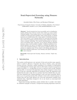 Semi-Supervised Learning using Siamese Networks