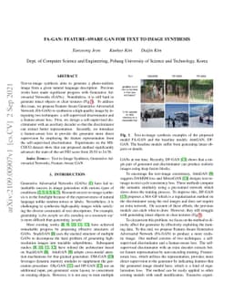 FA-GAN: Feature-Aware GAN for Text to Image Synthesis